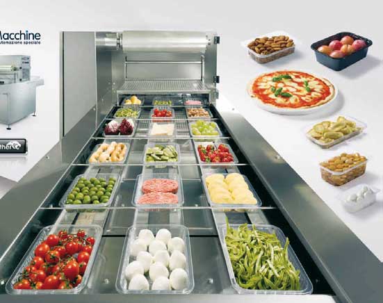 Machines for packing on trays and for Thermoforming